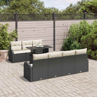 Tuin Sofa Set Met Kussen Met Opslag 8 Pcs Poly Rattan