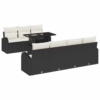 Tuin Sofa Set Met Kussen Met Opslag 8 Pcs Poly Rattan