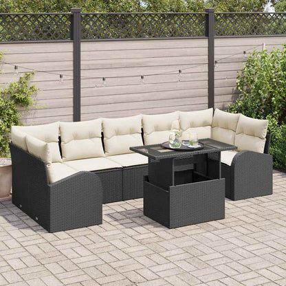 Tuin Sofa Set Met Kussen Met Opslag 8 Pcs Poly Rattan