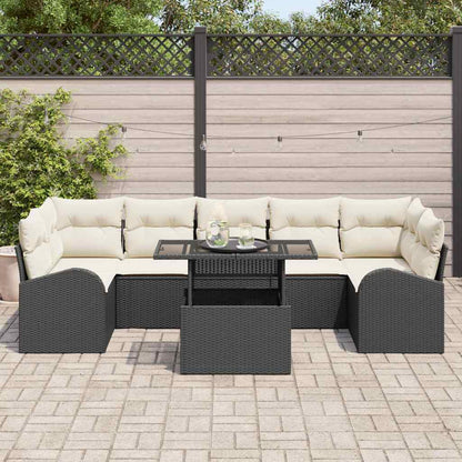 Tuin Sofa Set Met Kussen Met Opslag 8 Pcs Poly Rattan