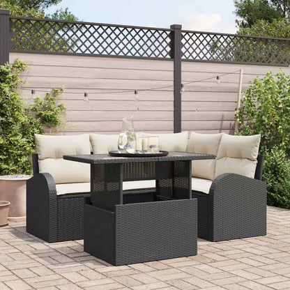 Tuin Sofa Set Met Kussen Met Opslag 5 Pcs Poly Riet