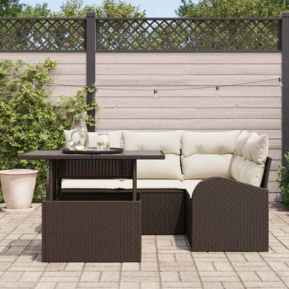 Tuin Sofa Set Met Kussen Met Opslag 5 Pcs Poly Riet