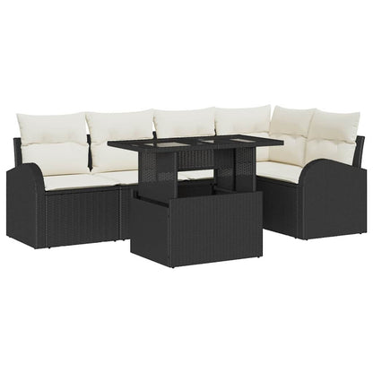 Tuin Sofa Set Met Kussen Met Opslag 6 Pcs Poly Riet