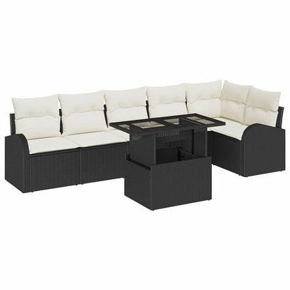 Tuin Sofa Set Met Kussen Met Opslag 7 Pcs Poly Riet