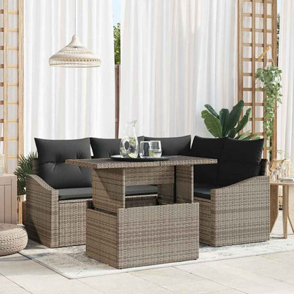 Tuin Sofa Set Met Kussen Met Opslag 5 Pcs En Crème