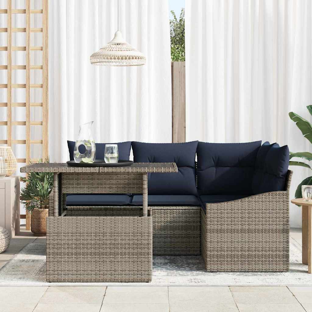 Tuin Sofa Set Met Kussen Met Opslag 5 Pcs