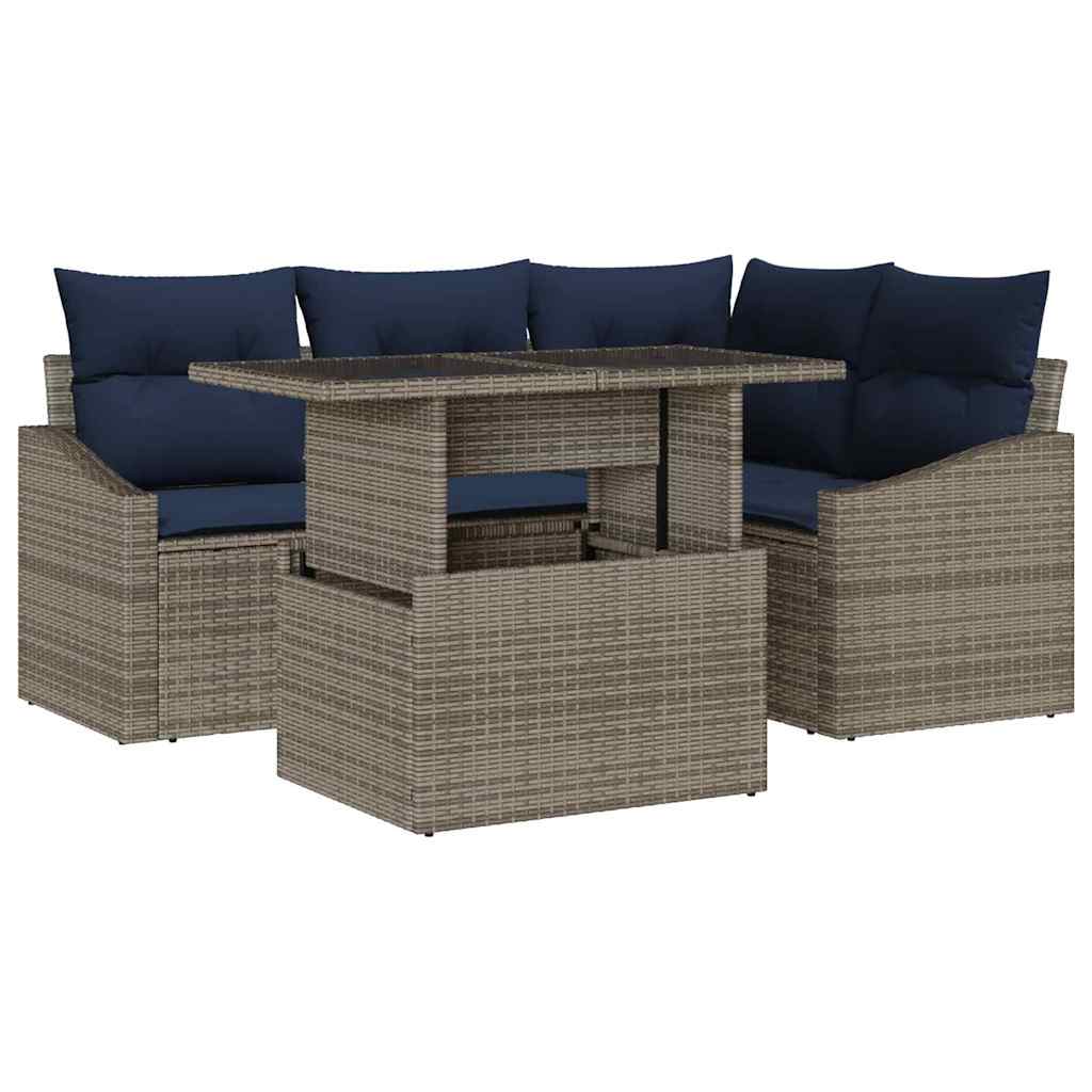 Tuin Sofa Set Met Kussen Met Opslag 5 Pcs