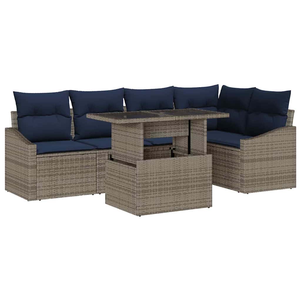Tuin Sofa Set Met Kussen Met Opslag 6 Pcs