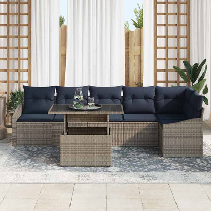 Tuin Sofa Set Met Kussen Met Opslag 7 Pcs