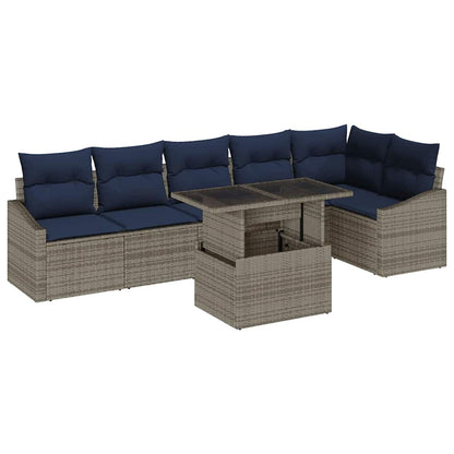 Tuin Sofa Set Met Kussen Met Opslag 7 Pcs