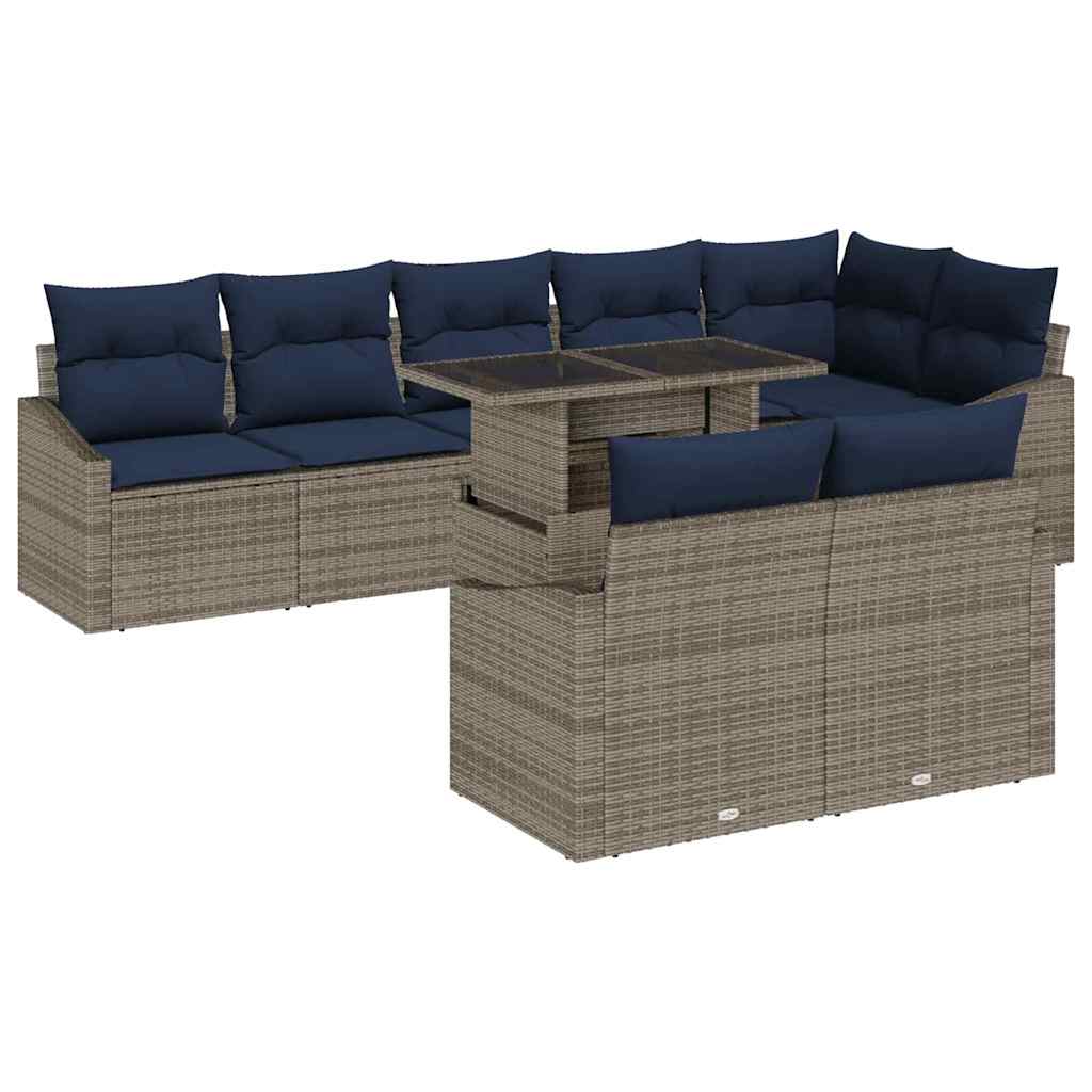Tuin Sofa Set Met Kussen Met Opslag 9 Pcs