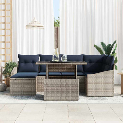 Tuin Sofa Set Met Kussen Met Opslag 7 Pcs