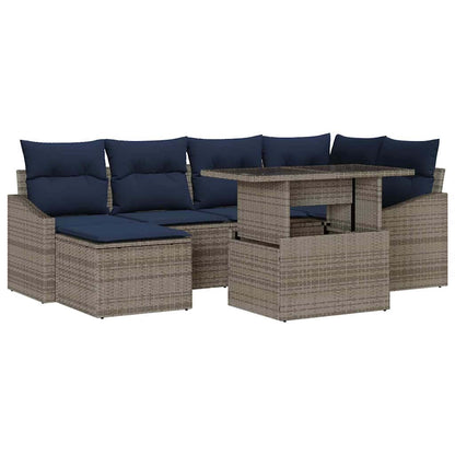 Tuin Sofa Set Met Kussen Met Opslag 7 Pcs
