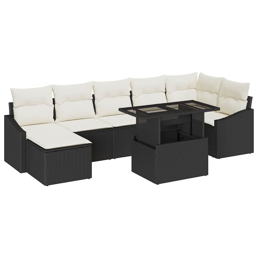 Tuin Sofa Set Met Kussen Met Opslag 8 Pcs En Crème