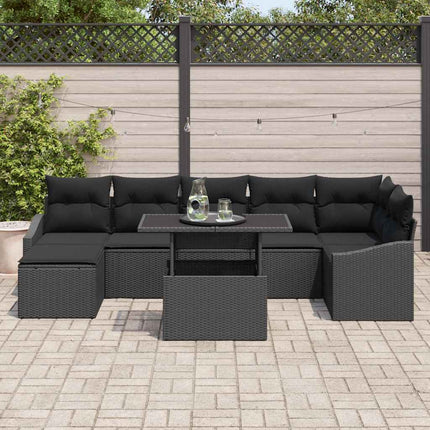 Tuin Sofa Set 8 Pcs Poly Rattan En Poedergecoat Staal