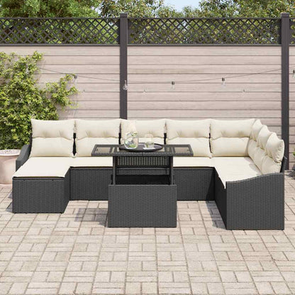 Tuin Sofa Set Met Kussen Met Opslag 9 Pcs En Crème