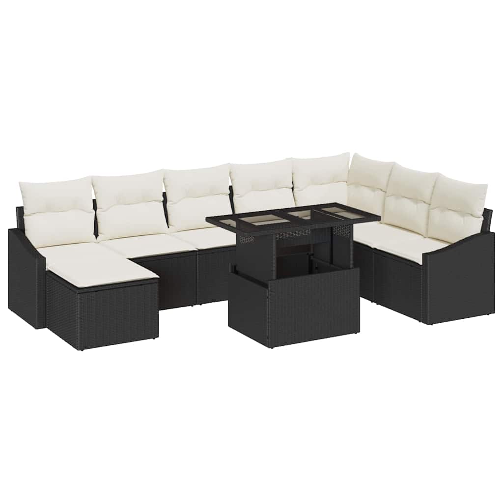 Tuin Sofa Set Met Kussen Met Opslag 9 Pcs En Crème