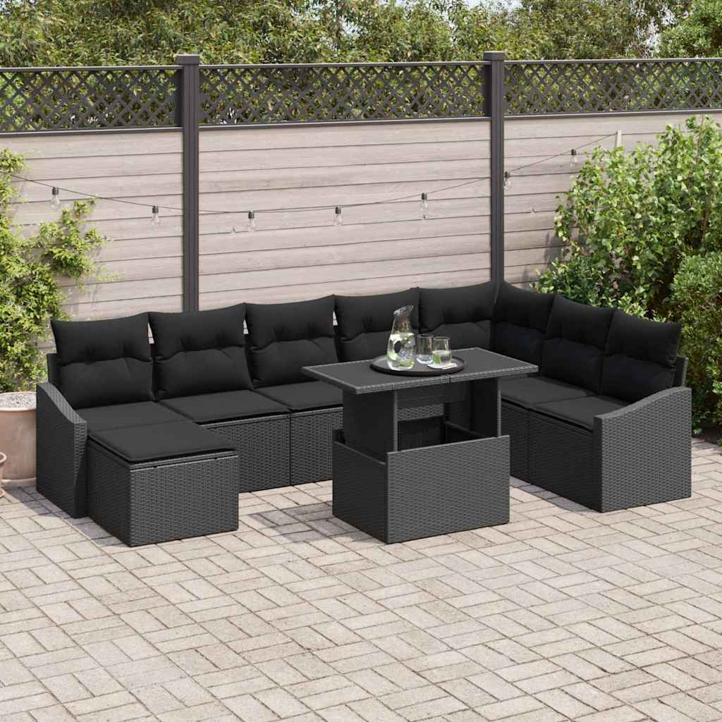 Tuin Sofa Set Met Kussen Met Opslag 9 Pcs En Crème