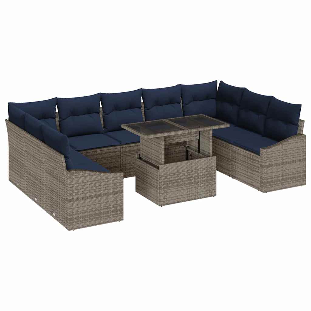 Tuin Sofa Set Met Kussen Met Opslag 10 Pcs