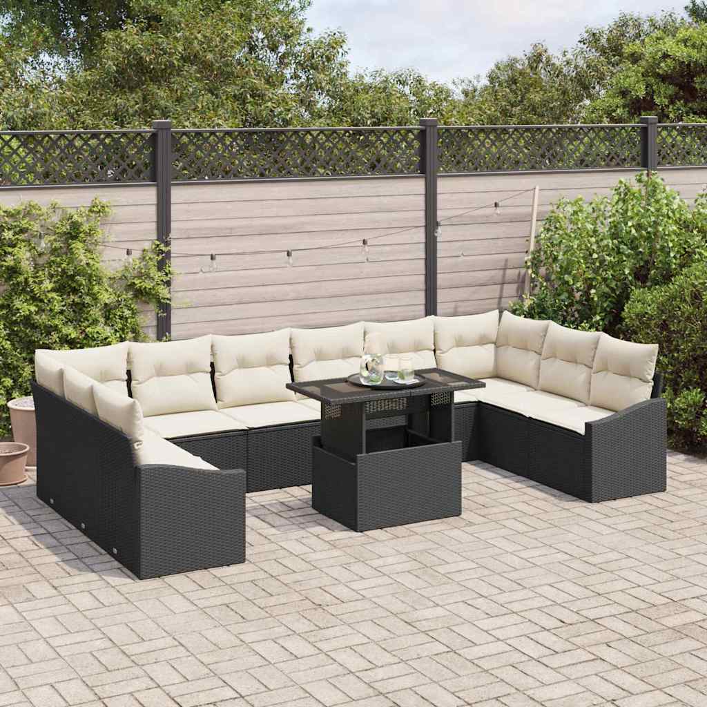 Tuin Sofa Set Met Kussen Met Opslag 11 Pcs En Crème