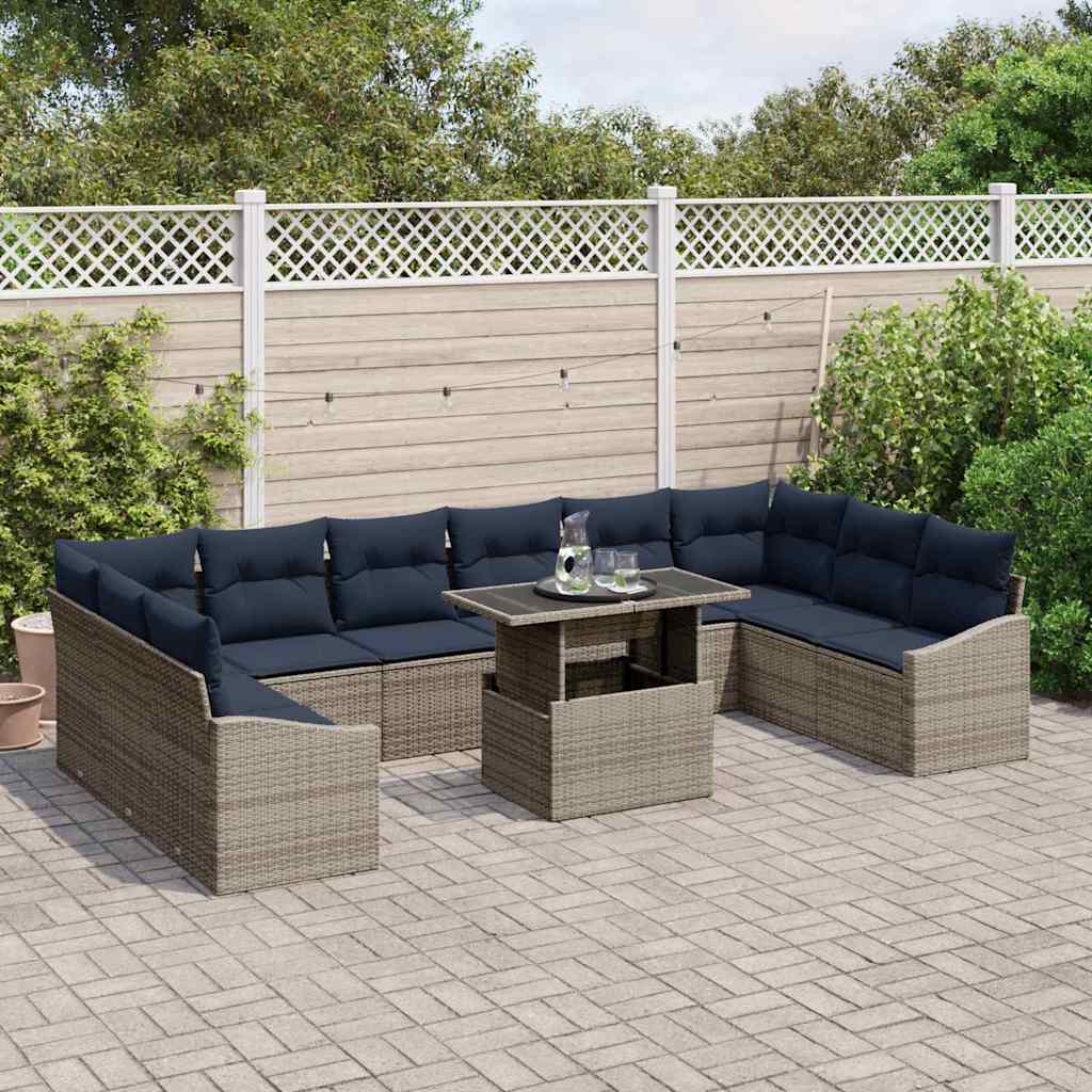 Tuin Sofa Set Met Kussen Met Opslag 11 Pcs
