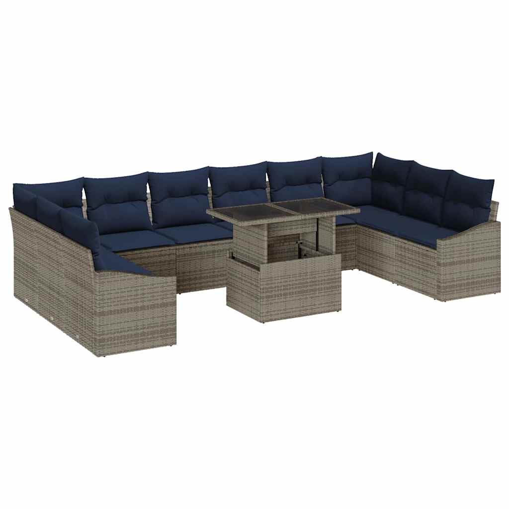 Tuin Sofa Set Met Kussen Met Opslag 11 Pcs