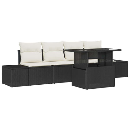 Tuin Sofa Set Met Kussen Met Opslag 5 Pcs En Crème