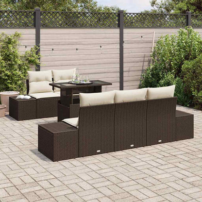 Tuin Sofa Set Met Kussen Met Opslag 6 Pcs En Crème