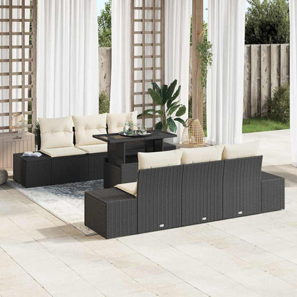 Tuin Sofa Set Met Kussen 7 Pcs Licht Grijs En Donker Grijs