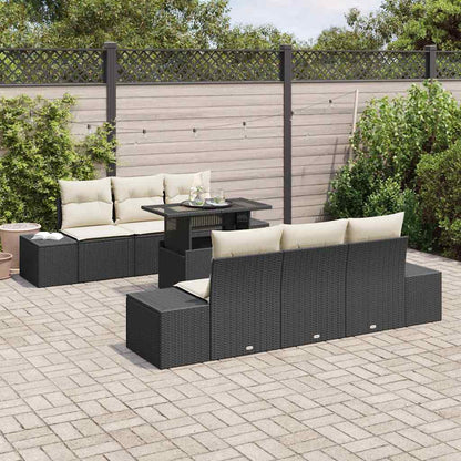 Tuin Sofa Set Met Kussen 7 Pcs En Crème