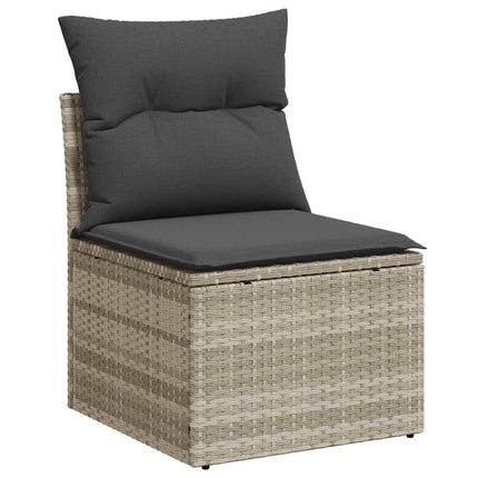 Tuin Sofa Set Met Kussen 7 Pcs Licht Grijs En Donker Grijs