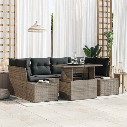 Tuin Sofa Set Met Kussen 7 Pcs En Crème