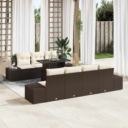 Tuin Sofa Set Met Kussen 8 Pcs Licht Grijs En Donker Grijs