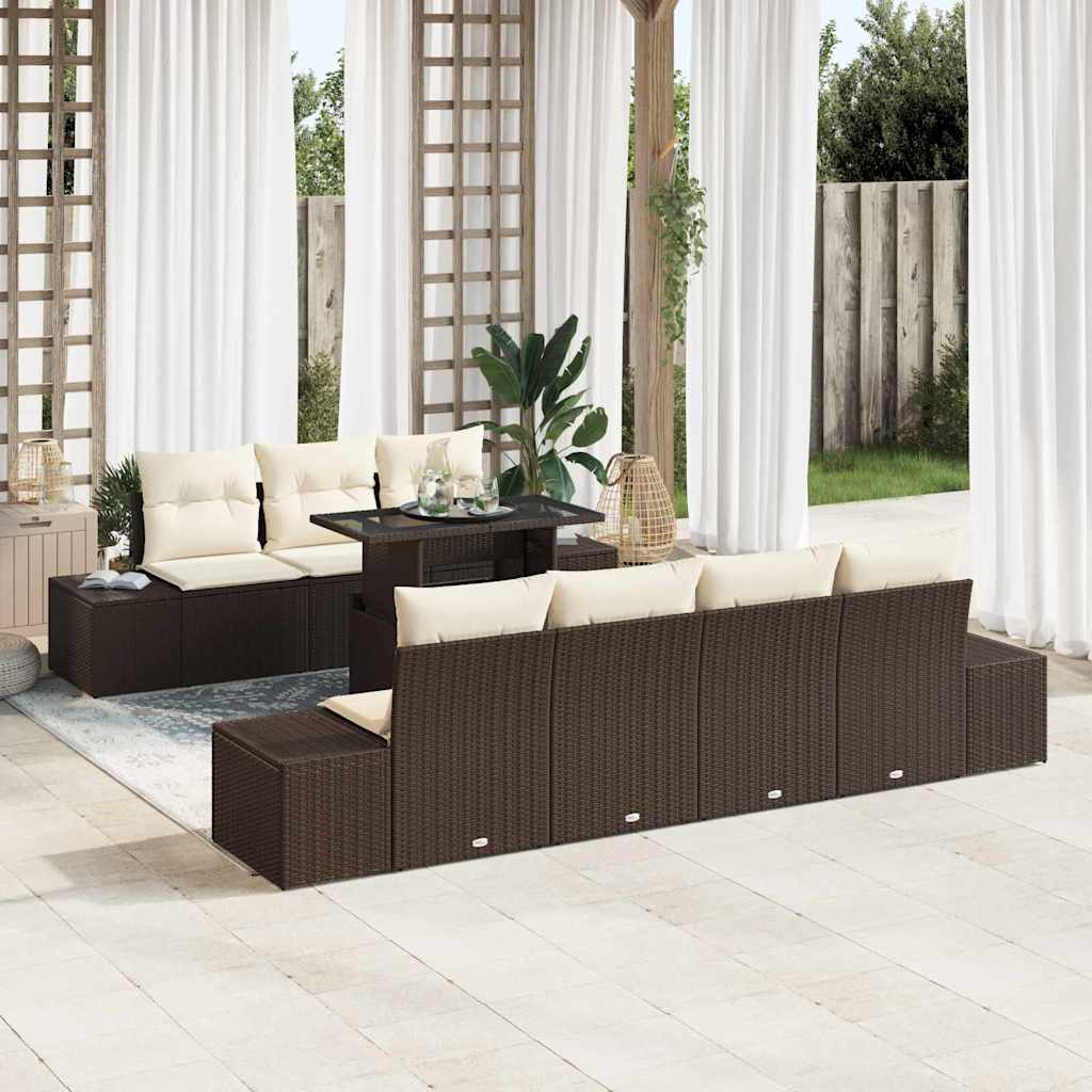 Tuin Sofa Set Met Kussen 8 Pcs En Crème