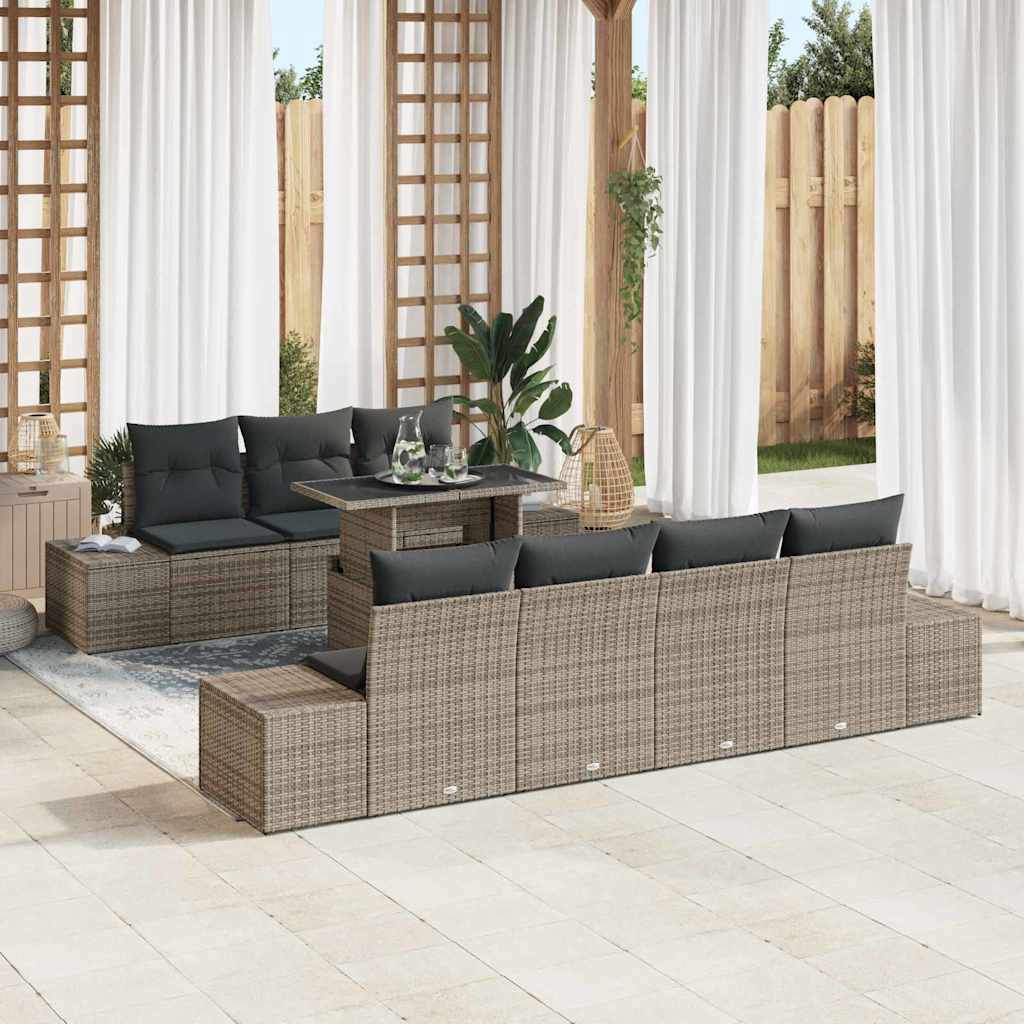 Tuin Sofa Set Met Kussen 8 Pcs En Crème