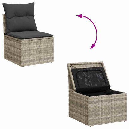 Tuin Sofa Set Met Kussen 8 Pcs Licht Grijs En Donker Grijs