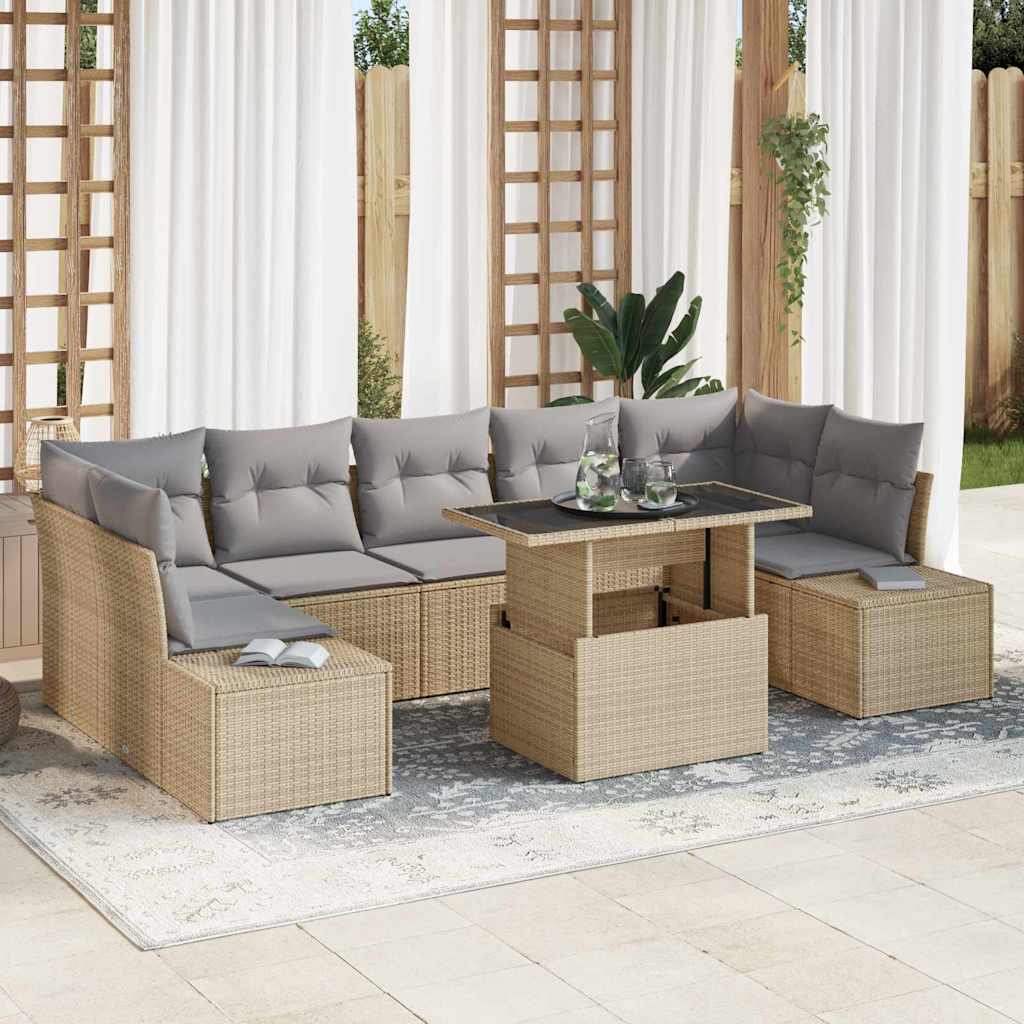 Tuin Sofa Set Met Kussen 8 Pcs En Crème