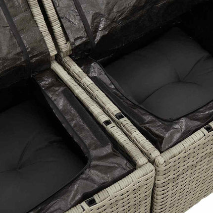 Tuin Sofa Set Met Kussen 9 Pcs Licht Grijs En Donker Grijs
