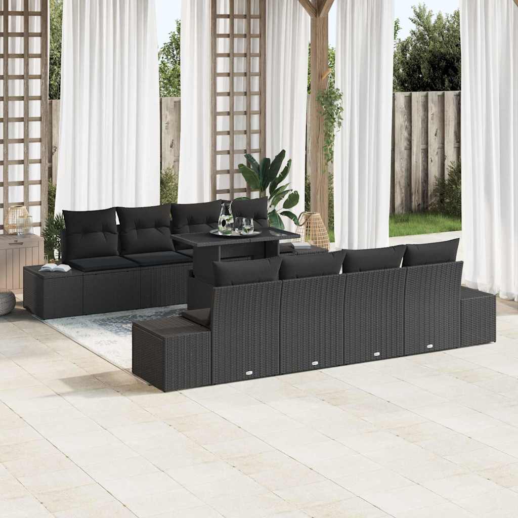 Tuin Sofa Set Met Kussen Met Opslag 9 Pcs En Crème