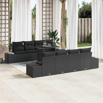 Tuin Sofa Set Met Kussen Met Opslag 9 Pcs En Crème