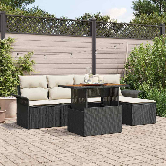 Tuin Sofa Set Met Opslag 6 Pcs Poly Riet