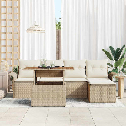 Tuin Sofa Set Met Opslag 6 Pcs Poly Riet