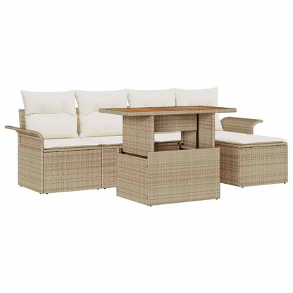 Tuin Sofa Set Met Opslag 6 Pcs Poly Riet