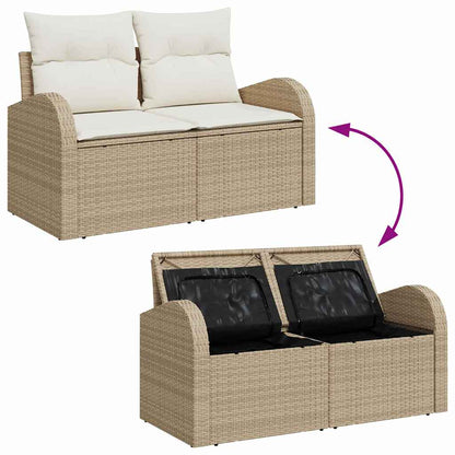 Tuin Sofa Set Met Opslag 6 Pcs Poly Riet