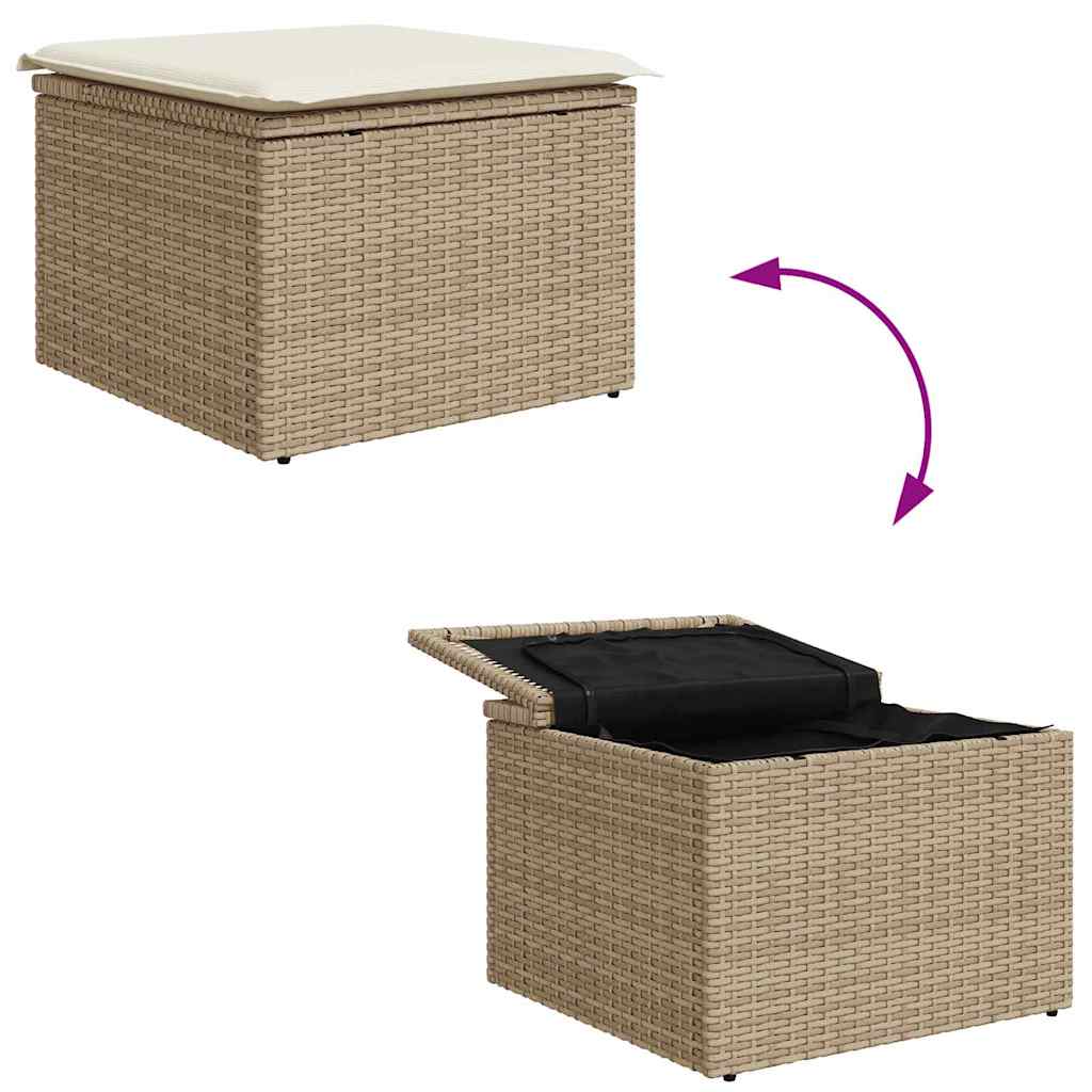 Tuin Sofa Set Met Opslag 6 Pcs Poly Riet