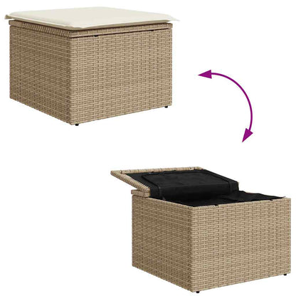 Tuin Sofa Set Met Opslag 6 Pcs Poly Riet