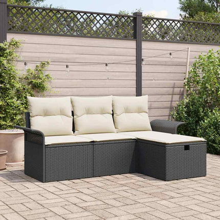 Tuin Sofa Set Met Kussen 4 Pcs Poly Rattan