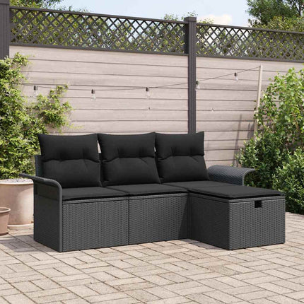 Tuin Sofa Set Met Kussen 4 Pcs Poly Rattan