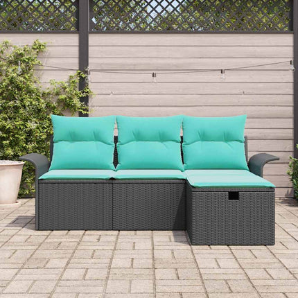 Tuin Sofa Set Met Kussen 4 Pcs Poly Rattan