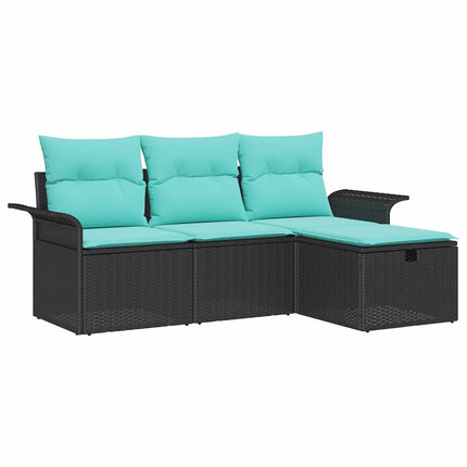 Tuin Sofa Set Met Kussen 4 Pcs Poly Rattan